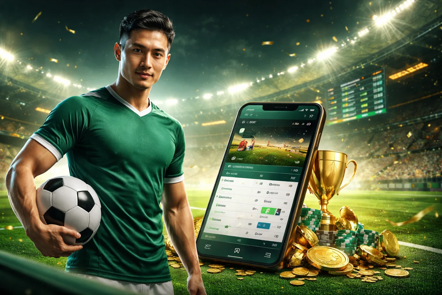 Hình nền ứng dụng Bwin với các hoạt động cá cược sôi động